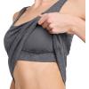 imageJockey Womens EVERACTIVE Tank with Builtin BraBattleship Heather