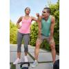 imageJockey Womens EVERACTIVE Tank with Builtin BraFruit Punch Heather