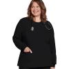 imageJockey Womens Scrubs Classic Round Neckline Snap Scrub JacketBlack