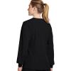 imageJockey Womens Scrubs Classic Round Neckline Snap Scrub JacketBlack