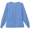 imageJockey Womens Scrubs Classic Round Neckline Snap Scrub JacketCeil Blue