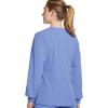 imageJockey Womens Scrubs Classic Round Neckline Snap Scrub JacketCeil Blue