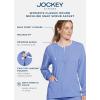 imageJockey Womens Scrubs Classic Round Neckline Snap Scrub JacketCeil Blue