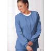 imageJockey Womens Scrubs Classic Round Neckline Snap Scrub JacketCeil Blue