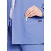 imageJockey Womens Scrubs Classic Round Neckline Snap Scrub JacketCeil Blue