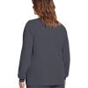 imageJockey Womens Scrubs Classic Round Neckline Snap Scrub JacketCharcoal
