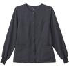imageJockey Womens Scrubs Classic Round Neckline Snap Scrub JacketCharcoal