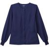 imageJockey Womens Scrubs Classic Round Neckline Snap Scrub JacketNew Navy