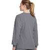 imageJockey Womens Scrubs Classic Round Neckline Snap Scrub JacketPewter