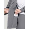imageJockey Womens Scrubs Classic Round Neckline Snap Scrub JacketPewter