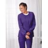 imageJockey Womens Scrubs Classic Round Neckline Snap Scrub JacketPurple
