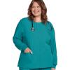 imageJockey Womens Scrubs Classic Round Neckline Snap Scrub JacketTeal