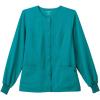 imageJockey Womens Scrubs Classic Round Neckline Snap Scrub JacketTeal
