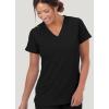 imageJockey Womens Womens VNeck Crossover Scrub TopBlack