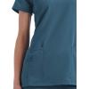 imageJockey Womens Womens VNeck Crossover Scrub TopCaribbean Blue