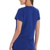 imageJockey Womens Womens VNeck Crossover Scrub TopGalaxy Blue