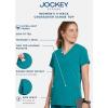 imageJockey Womens Womens VNeck Crossover Scrub TopPewter