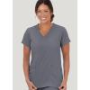 imageJockey Womens Womens VNeck Crossover Scrub TopPewter