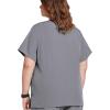 imageJockey Womens Womens VNeck Crossover Scrub TopPewter