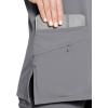 imageJockey Womens Womens VNeck Crossover Scrub TopPewter