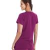 imageJockey Womens Womens VNeck Crossover Scrub TopPlum Berry
