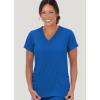 imageJockey Womens Womens VNeck Crossover Scrub TopRoyal Blue