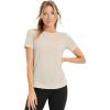 imageJockey Womens Activewear EVERACTIVE Short Sleeve Crew Neck TeeSandy Shimmer Heather