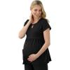 imageJockey Womens Scrubs Empire Waist Maternity Scrub TopBlack