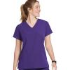 imageJockey Womens Womens VNeck Crossover Scrub TopPurple