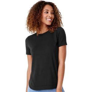 imageJockey Womens Activewear EVERACTIVE Short Sleeve Crew Neck TeeBlack
