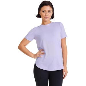 imageJockey Womens Activewear EVERACTIVE Short Sleeve Crew Neck TeeViolet Veil