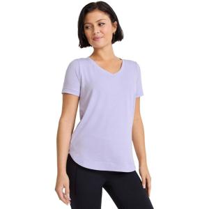 imageJockey Womens Activewear EVERACTIVE VNeck TeeViolet Veil Heather