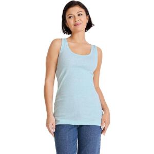 imageJockey Womens Activewear Rib TankEcho Blue Heather