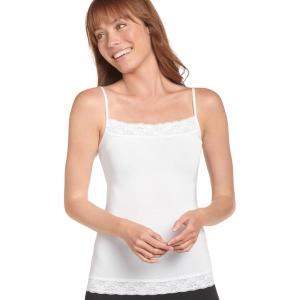imageJockey Womens Shapewear Skimmies Ultralight Smoothing Lace CamiWhite
