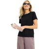 imageJockey Womens Activewear Organic Cotton Stretch Short Sleeve TeeBlack