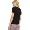 imageJockey Womens Activewear Organic Cotton Stretch Short Sleeve TeeBlack