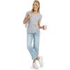 imageJockey Womens Activewear Organic Cotton Stretch Short Sleeve TeeLight Grey Heather