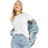 imageJockey Womens Activewear Organic Cotton Stretch Short Sleeve TeeWhite