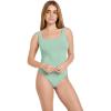 imageJockey Womens Organic Cotton Stretch Tank Strap Thong BodysuitCeladon Zen
