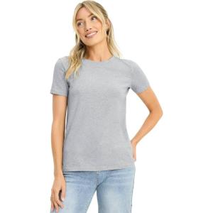 imageJockey Womens Activewear Organic Cotton Stretch Short Sleeve TeeLight Grey Heather