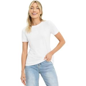 imageJockey Womens Activewear Organic Cotton Stretch Short Sleeve TeeWhite