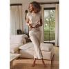 imageJockey Womens Loungewear Soft Touch Luxe Swing TeeOatmeal Heather