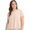 imageJockey Womens Loungewear Soft Touch Luxe Swing TeeOatmeal Heather