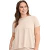 imageJockey Womens Loungewear Soft Touch Luxe Swing TeeOatmeal Heather
