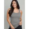 imageJockey Womens Performance 100 Cotton Rib TankCharcoal Heather