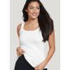 imageJockey Womens Performance 100 Cotton Rib TankWhite