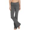 imageJockey Womens Activewear Cotton Stretch Slim Yoga Flare PantCharcoal Heather