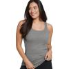 imageJockey Womens Performance 100 Cotton Rib TankCharcoal Heather