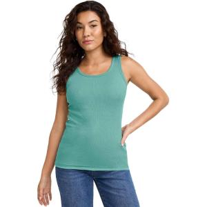 imageJockey Womens Performance 100 Cotton Rib TankAquamarine
