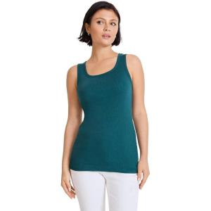 imageJockey Womens Performance 100 Cotton Rib TankOcean Sky Heather